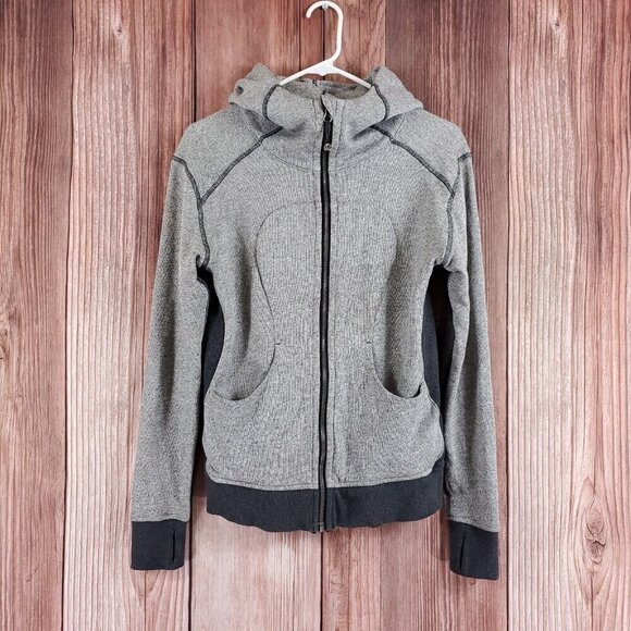 Lululemon Womens Size 6 On The Daily Hoodie Gray Full Zip Athleisure - Picture 2 of 14